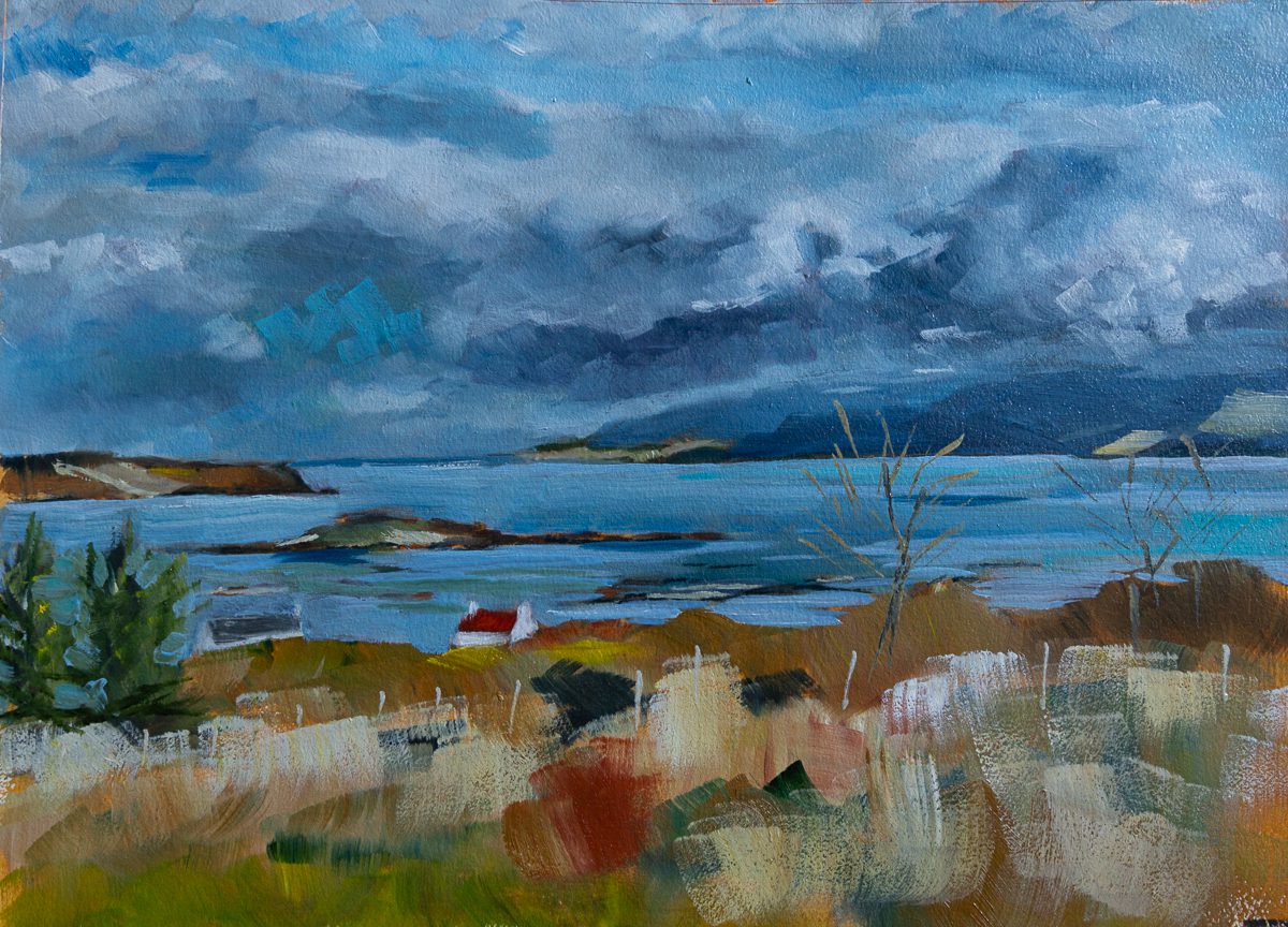 Red Roof Breakish Isle of Skye Oil Painting