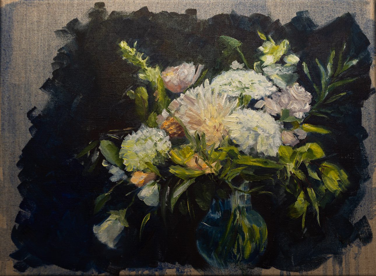 floral keepsake wedding painting